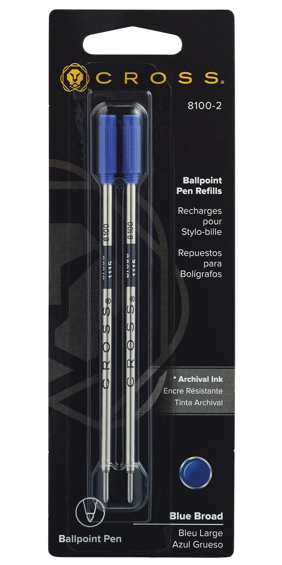 Ballpoint pen refills blue broad dual pack by A.T. Cross on Tampa Home & Garden Store