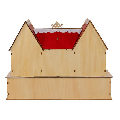 Taller de Papá Noel iluminado con LED - 13 x 10 pulgadas