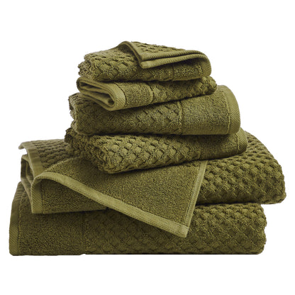 Cotton Diamond Waffle Weave Bath Towel Set