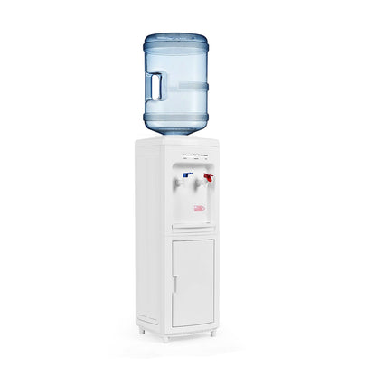 Dispensador de agua caliente y fría de 5 galones con seguro para niños