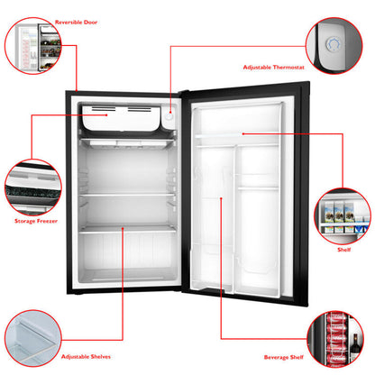 Minirefrigerador compacto para dormitorio de 3.2 pies cúbicos