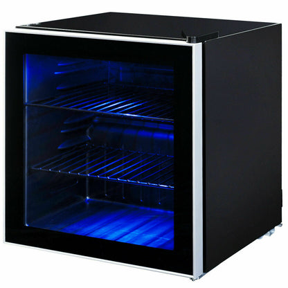 Mininevera para bebidas de 60 latas con puerta de cristal