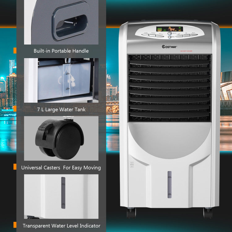 Calefactor, humidificador y ventilador frío – Portátil