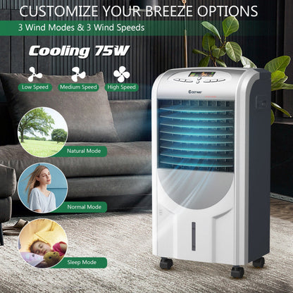 Calefactor, humidificador y ventilador frío – Portátil