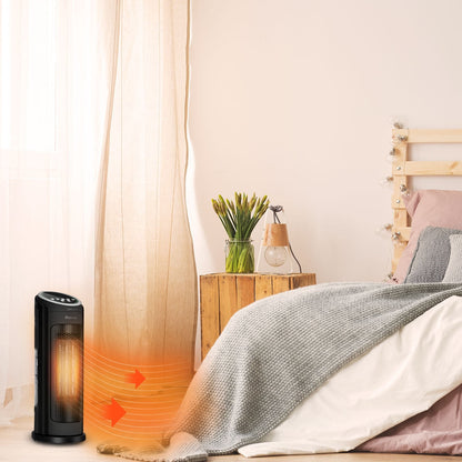 Calentador portátil cerámico oscilante PTC de 1500 W con tecnología LED