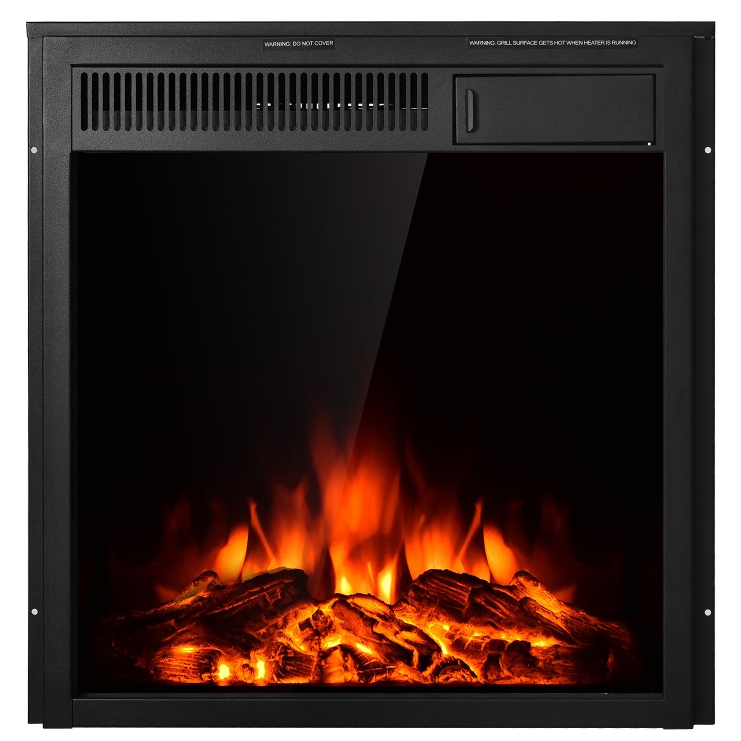 Inserto de chimenea eléctrica de 22,5 pulgadas, independiente y con calefactor empotrado