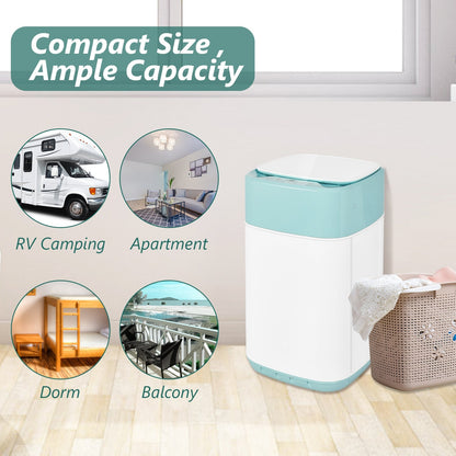 Lavadora portátil completamente automática de 8 lb con bomba de drenaje - Verde