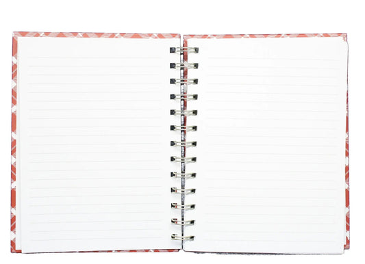 Recipes for a Happy Home journal and notebook, spiral-bound with orange-red cover on Tampa Home & Garden Store
