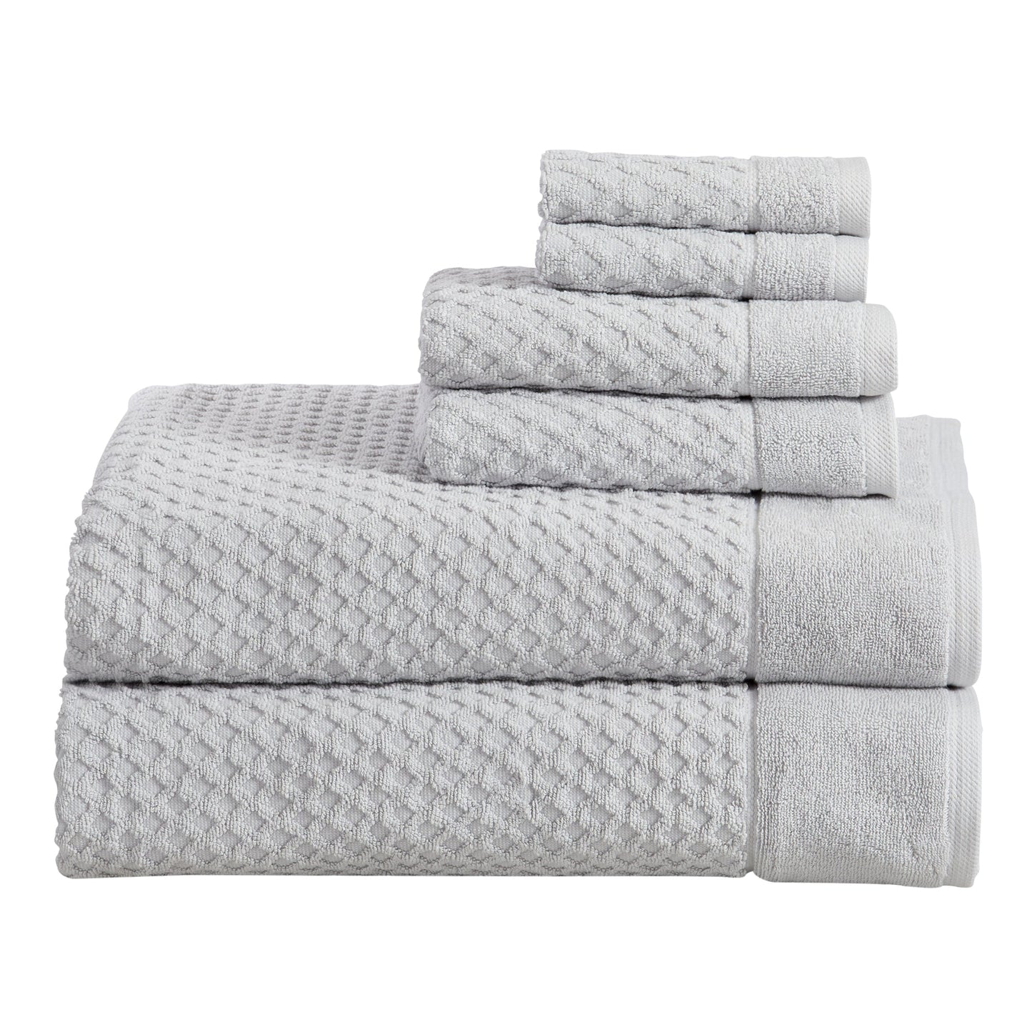 Cotton Diamond Waffle Weave Bath Towel Set