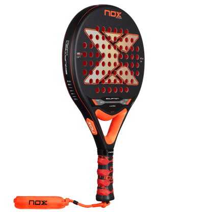 NOX Equation Hard Advanced 2026 padel racket black orange with orange grip wrap on Tampa Home & Garden Store