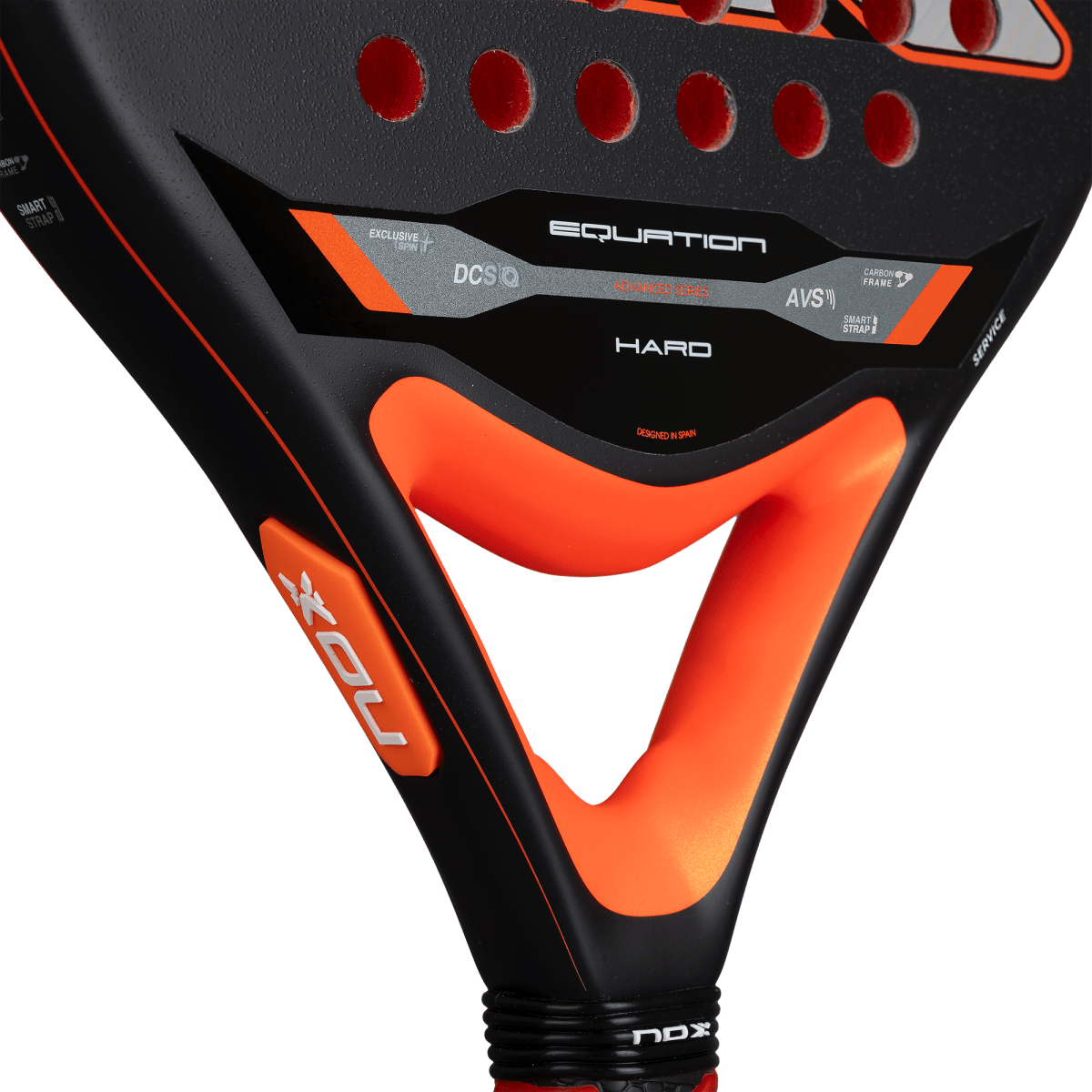 NOX Equation Hard Advanced 2026 padel racket black/orange carbon frame Racket Central on Tampa Home & Garden Store