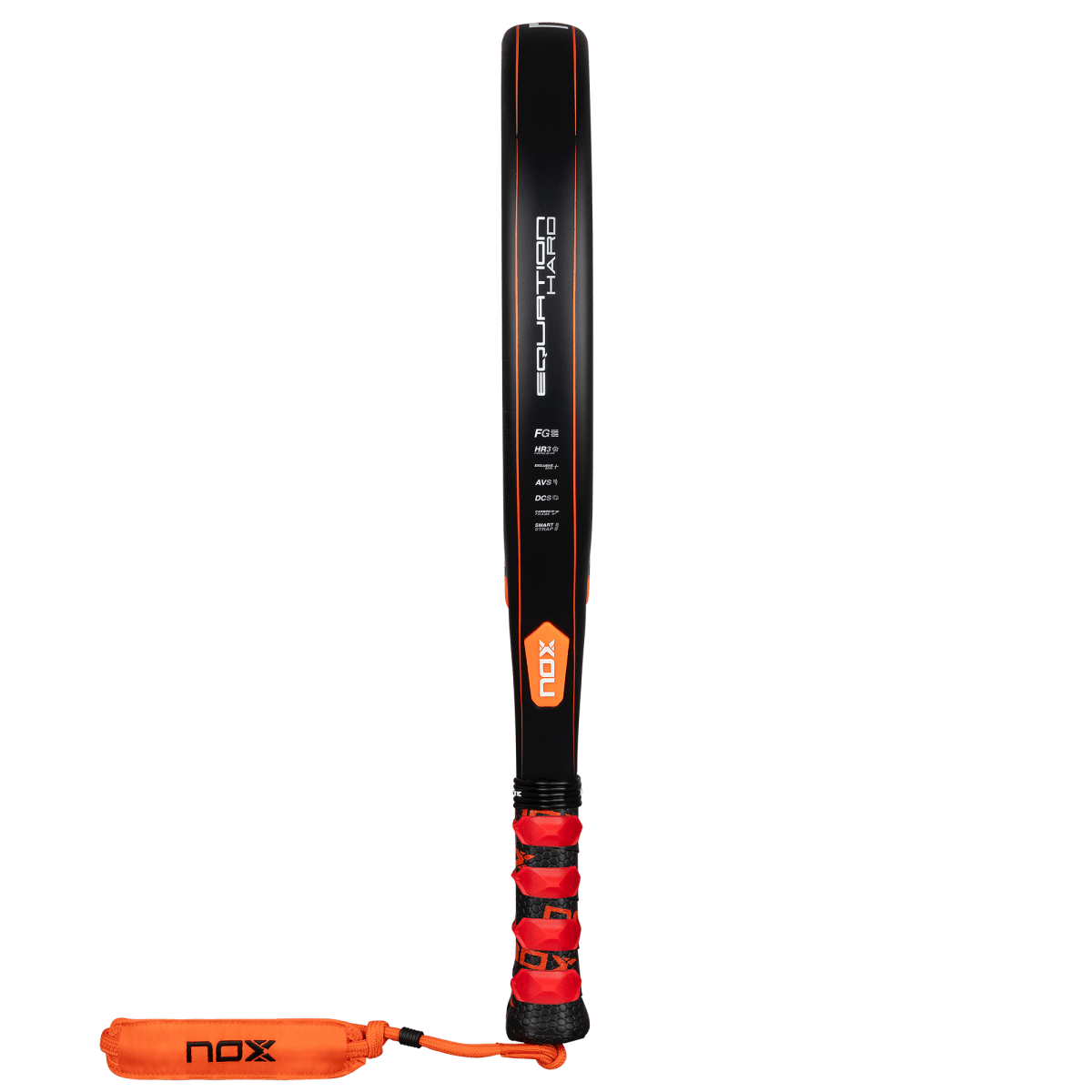 NOX Equation Hard Advanced 2026 padel racket, black with orange trim and grip by Racket Central on Tampa Home & Garden Store