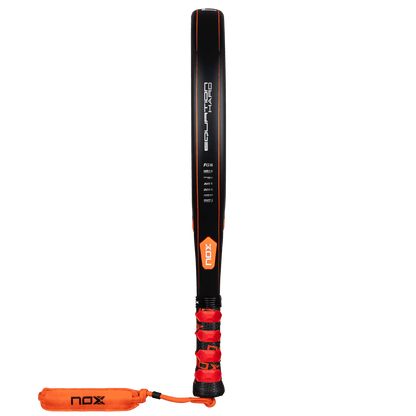 NOX Equation Hard Advanced 2026 padel racket, black with orange trim and grip by Racket Central on Tampa Home & Garden Store