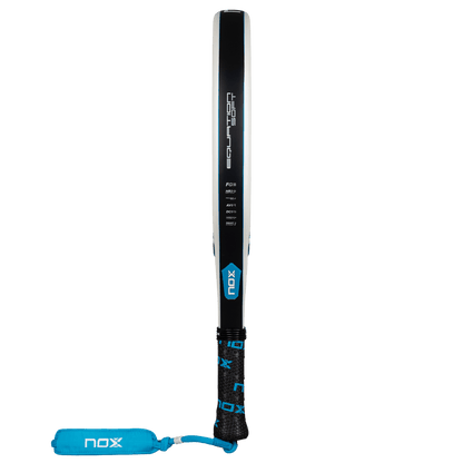 NOX Equation Soft Advanced 2026 padel racket black with blue accents NOX grip logo on Tampa Home & Garden Store