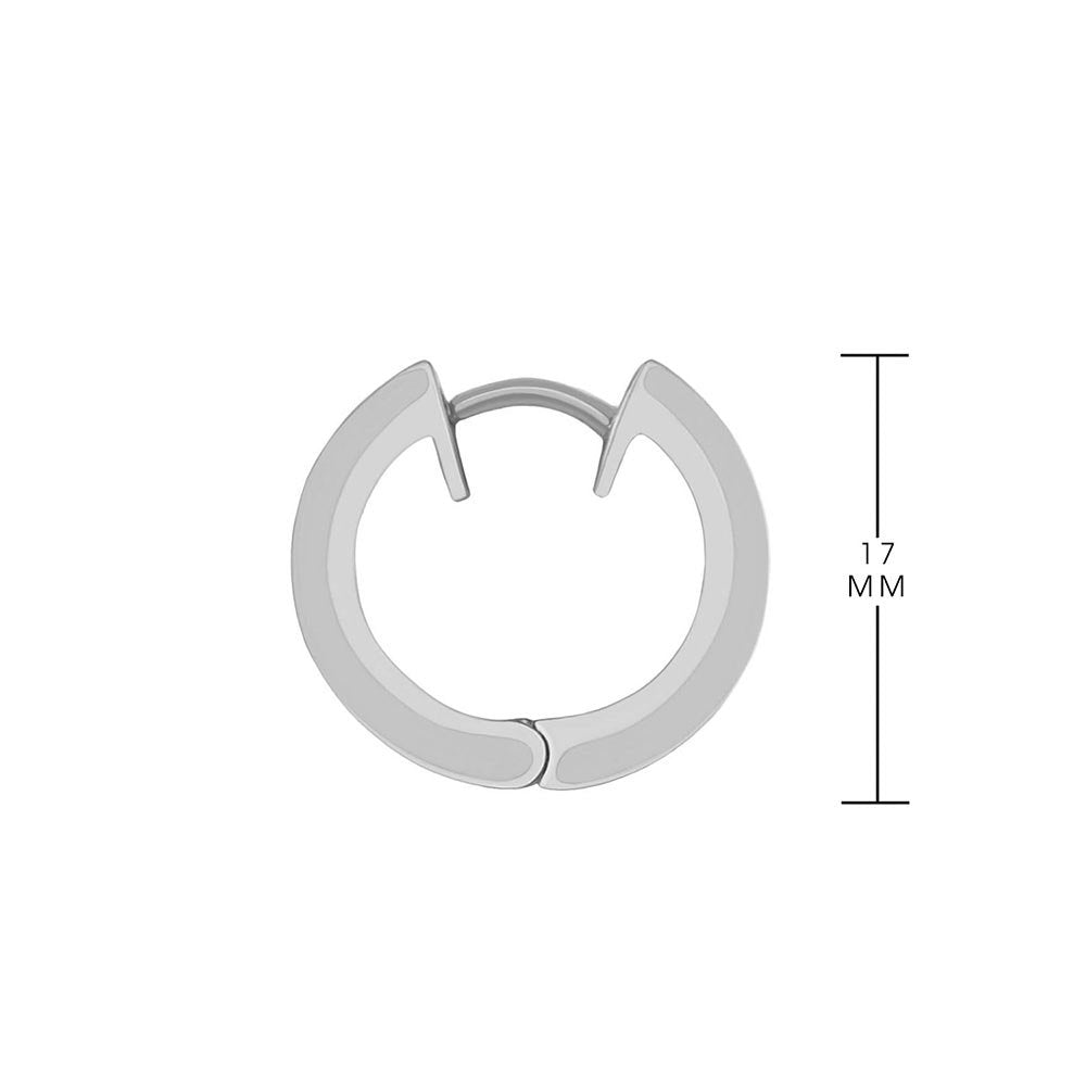 Checkered Huggies hoop earrings in silver-tone metal by Lauren G Adams on Tampa Home & Garden Store