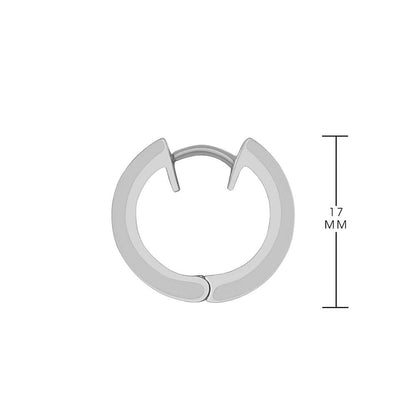Checkered Huggies hoop earrings in silver-tone metal by Lauren G Adams on Tampa Home & Garden Store