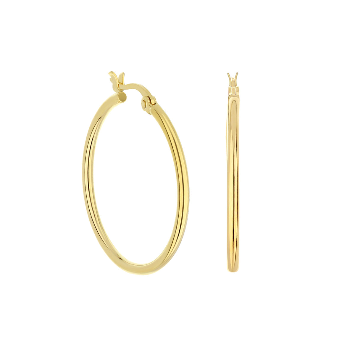 Plain gold hoop earrings by Lauren G Adams, gold-tone hoops on Tampa Home & Garden Store