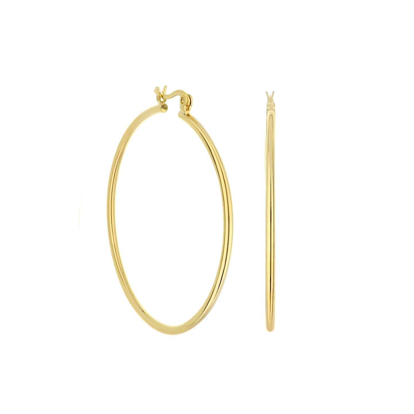 Plain hoop earrings pair gold-tone by Lauren G Adams from the Lauren G Adams Collections on Tampa Home & Garden Store