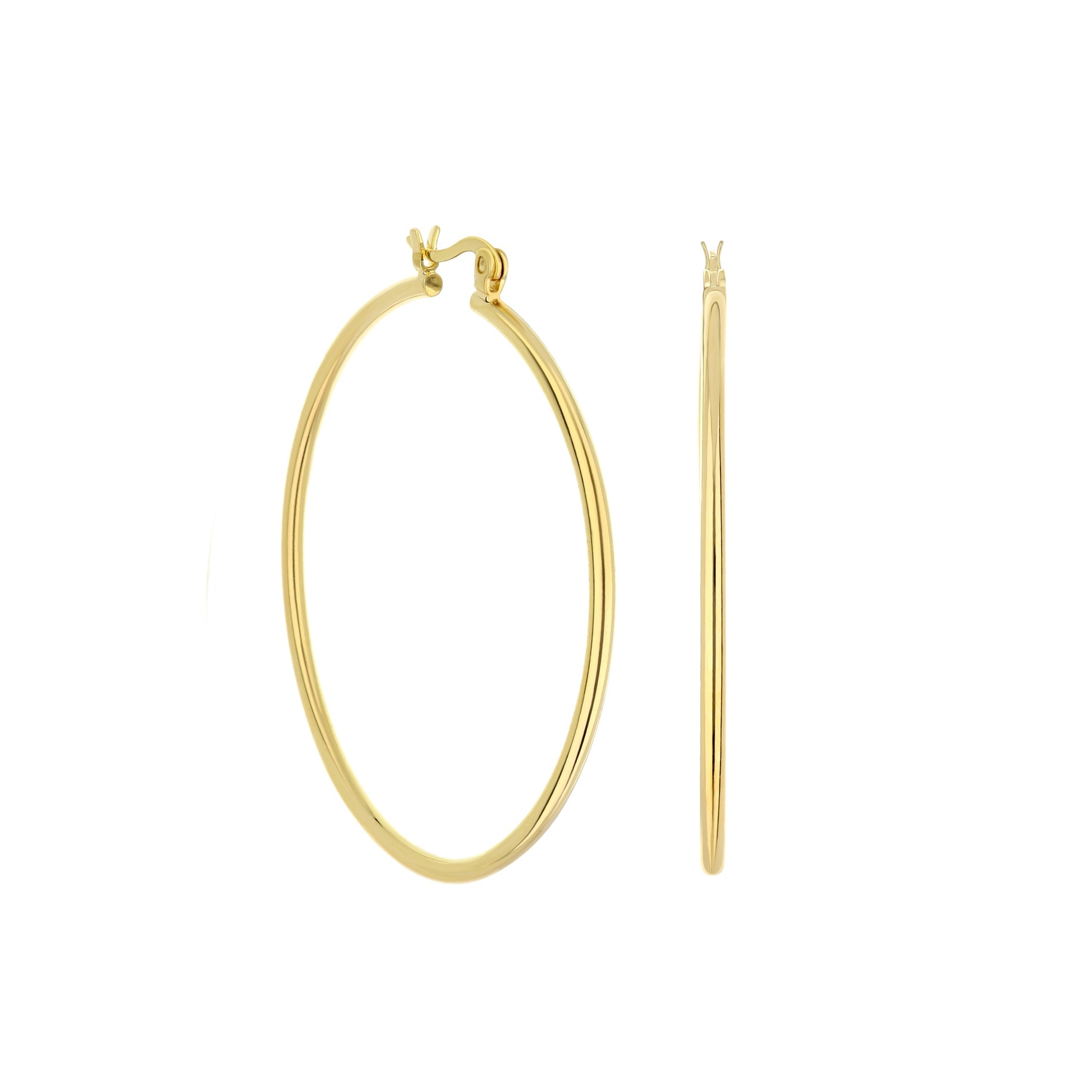 Plain hoop earrings pair gold-tone by Lauren G Adams from the Lauren G Adams Collections on Tampa Home & Garden Store