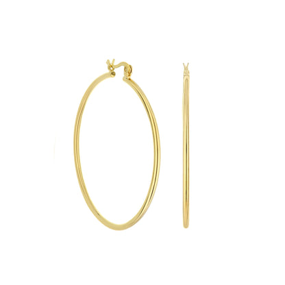 Plain hoop earrings pair gold-tone by Lauren G Adams from the Lauren G Adams Collections on Tampa Home & Garden Store