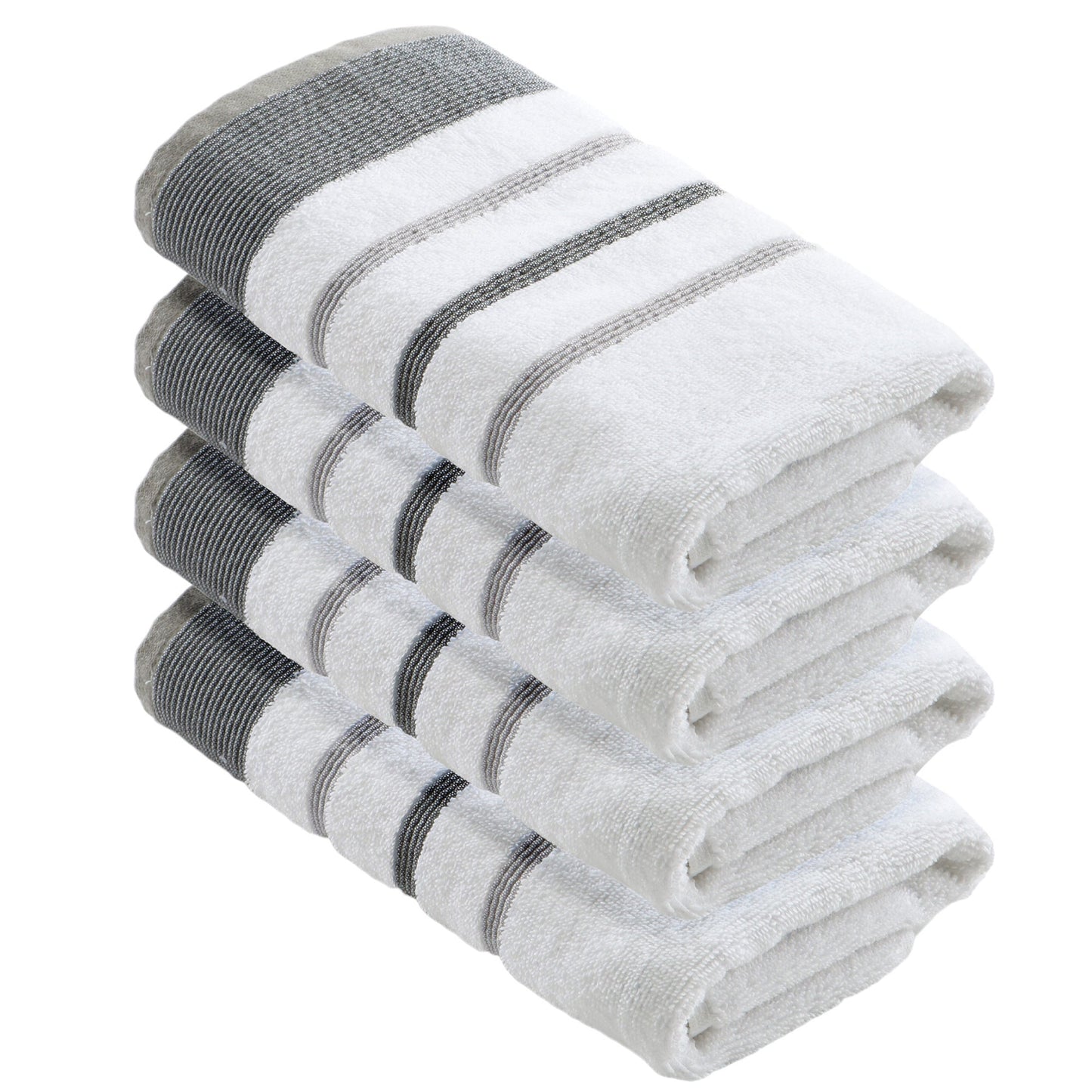 Soft Cotton Bath Towel Set and Stripe Detail