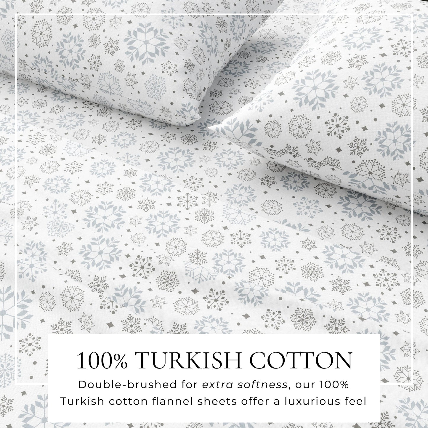 Classic Turkish Cotton Flannel Sheet and Pillow