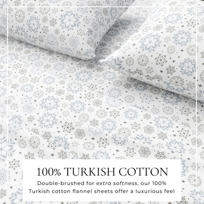 Classic Turkish Cotton Flannel Sheet and Pillow