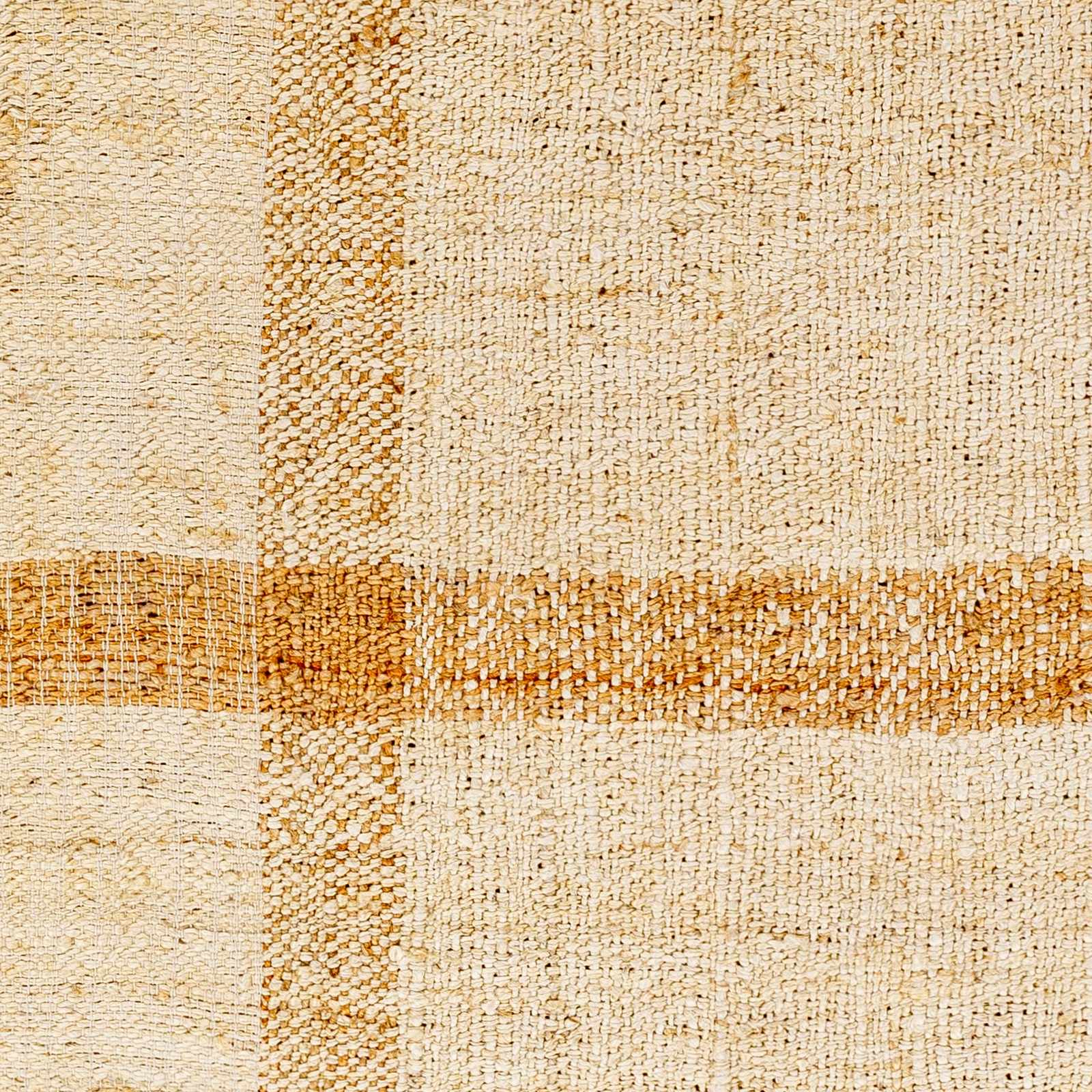 Errin Jute Area Rug, natural beige woven jute with striped panel accents, Boutique Rugs on Tampa Home & Garden Store