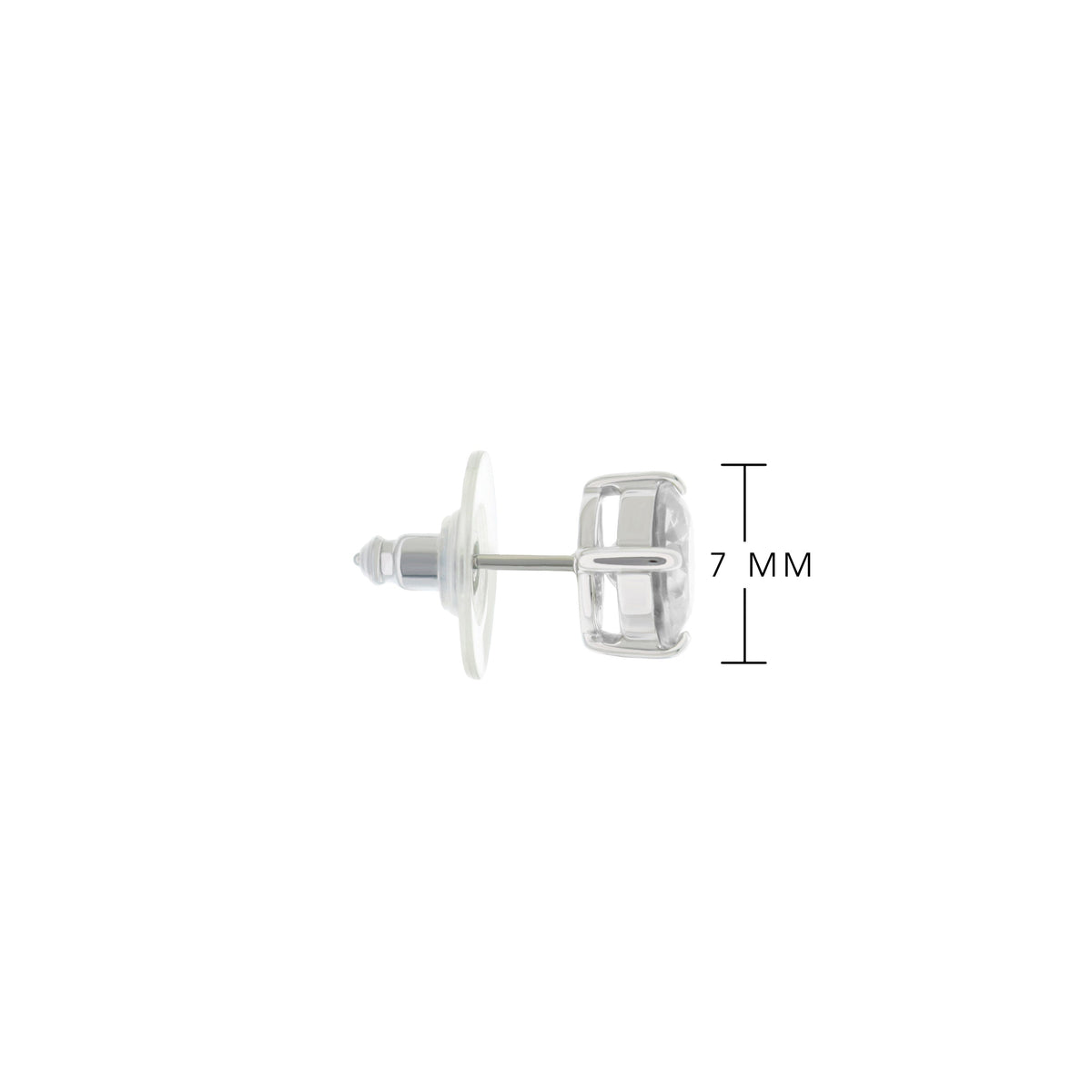 Lauren G Adams 925 Sterling Silver Stud Earrings 1.3 ct clear stones 7 mm on Tampa Home & Garden Store
