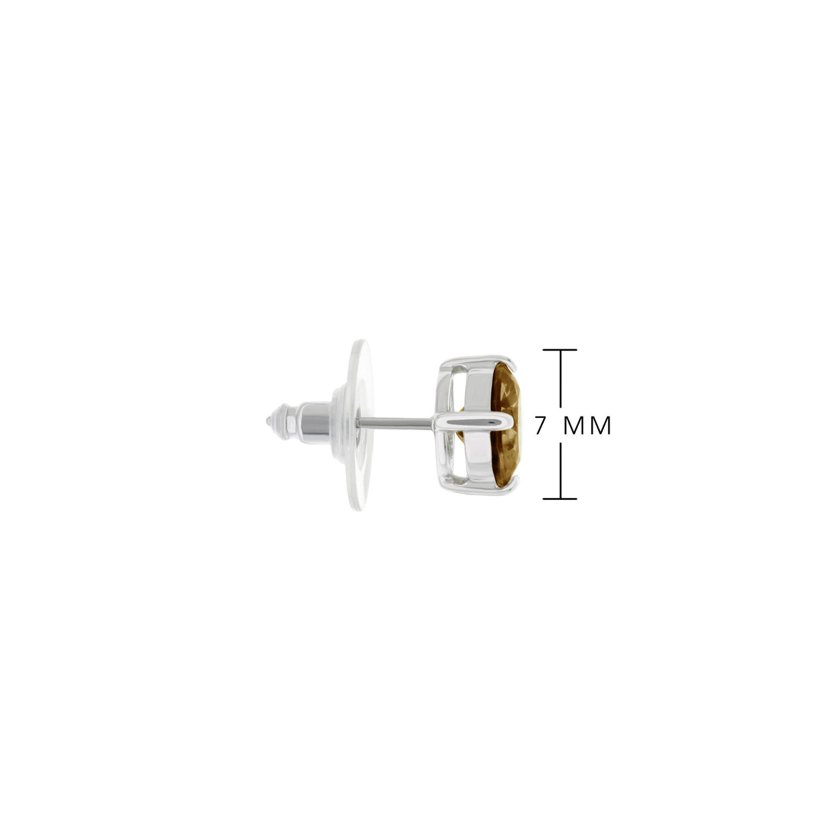 925 Stud Earrings by Lauren G Adams, sterling silver with 1.3 ct brown gemstone on Tampa Home & Garden Store