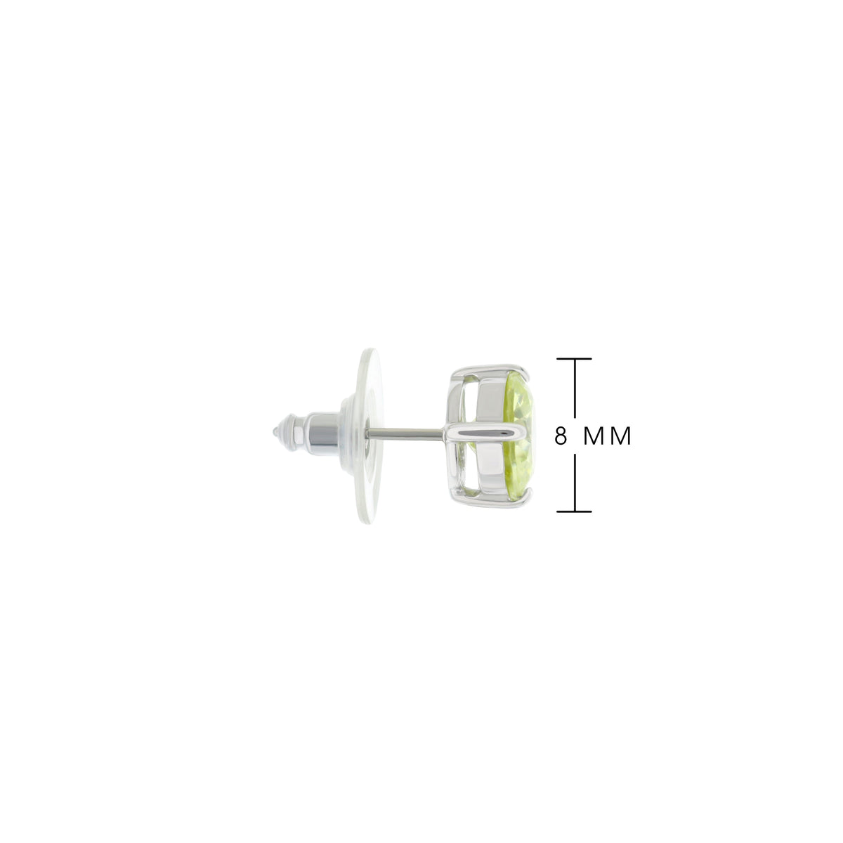 Lauren G Adams 925 silver stud earrings with pale green stones, 2 ct on Tampa Home & Garden Store