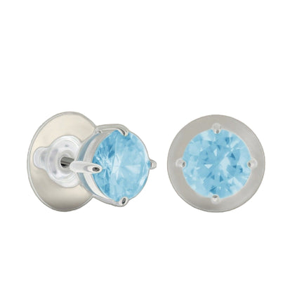 925 stud earrings Lauren G Adams, blue faceted gemstones, 2 ct total, pair on Tampa Home & Garden Store