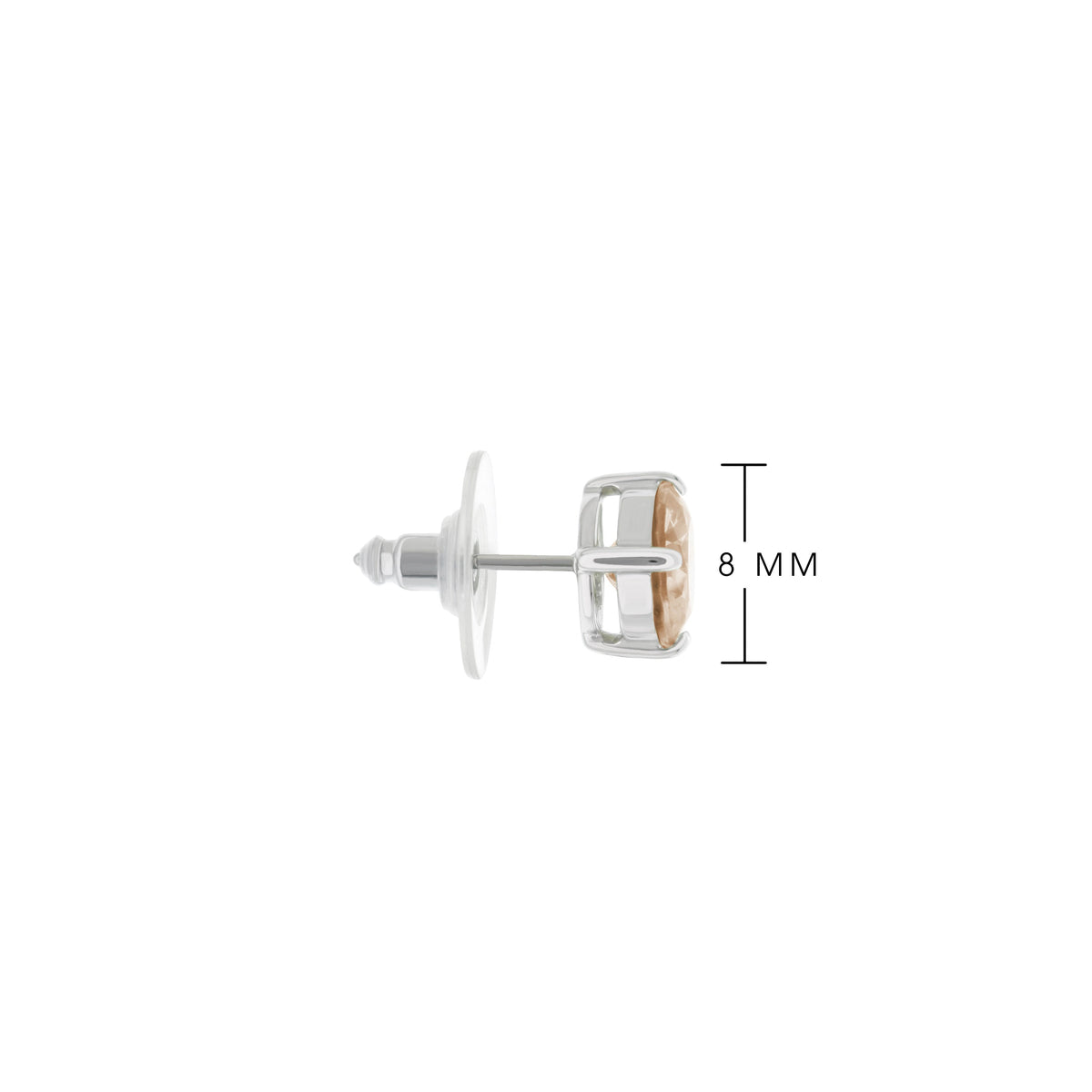925 Stud Earrings 2 Ct by Lauren G Adams, sterling silver with beige stone accents on Tampa Home & Garden Store