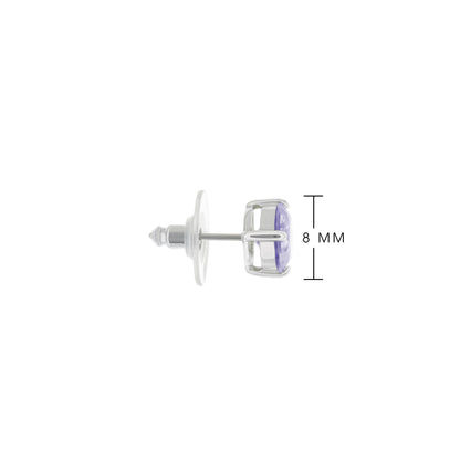 925 sterling silver stud earrings with purple gemstone, 2 ct total, Lauren G Adams on Tampa Home & Garden Store