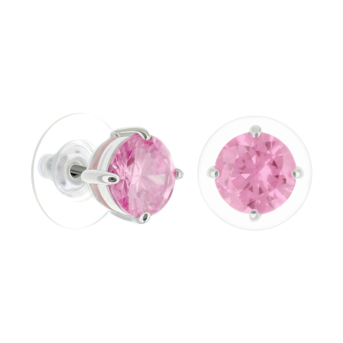 Lauren G Adams 925 sterling silver pink gemstone stud earrings, 2 ct, pair on Tampa Home & Garden Store