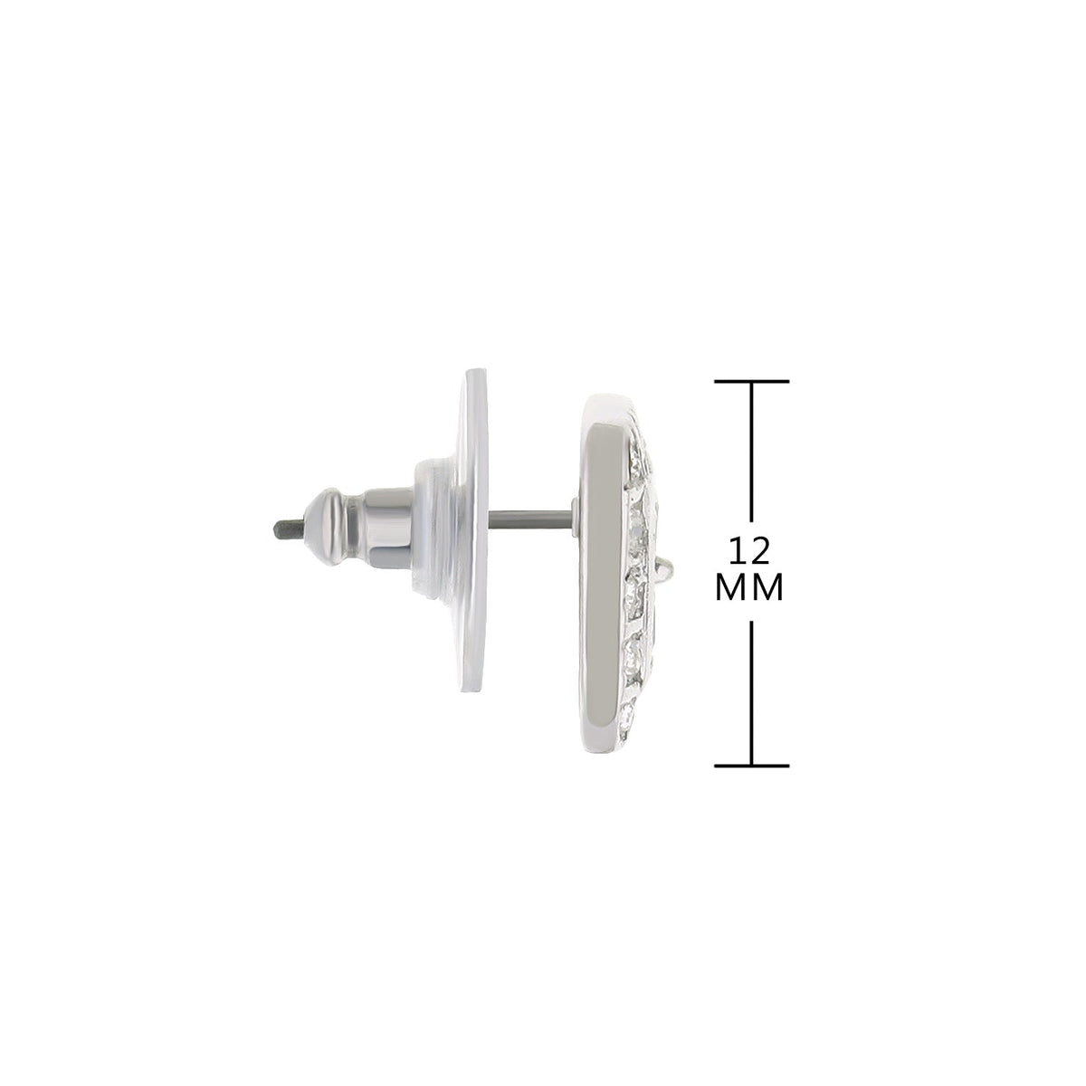 925 Cz Design Earring by Lauren G Adams, sterling silver stud with CZ stones, 12mm on Tampa Home & Garden Store
