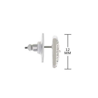 925 Cz Design Earring by Lauren G Adams, sterling silver stud with CZ stones, 12mm on Tampa Home & Garden Store