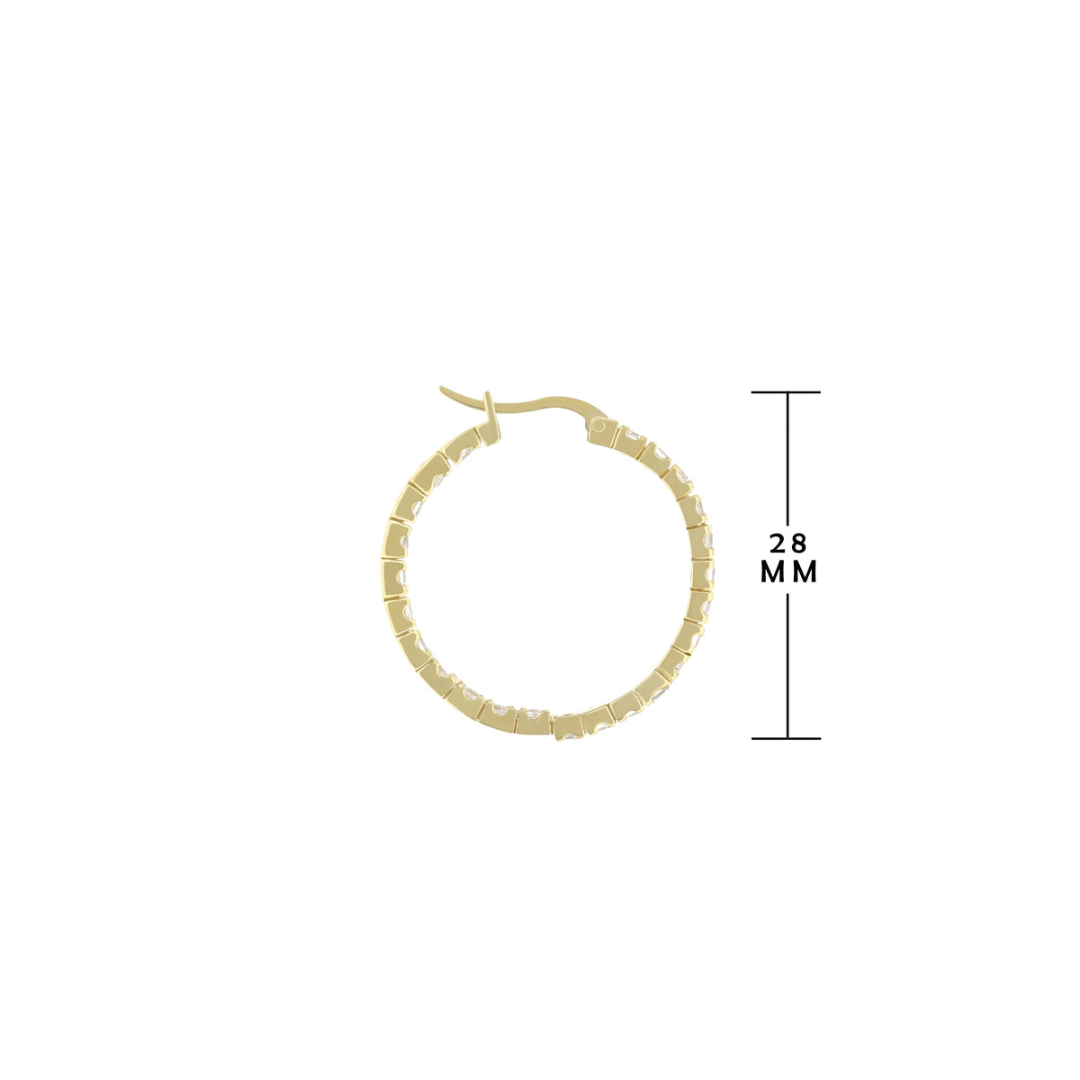Pave hoop earrings by Lauren G Adams, gold-tone metal with pave detailing on Tampa Home & Garden Store