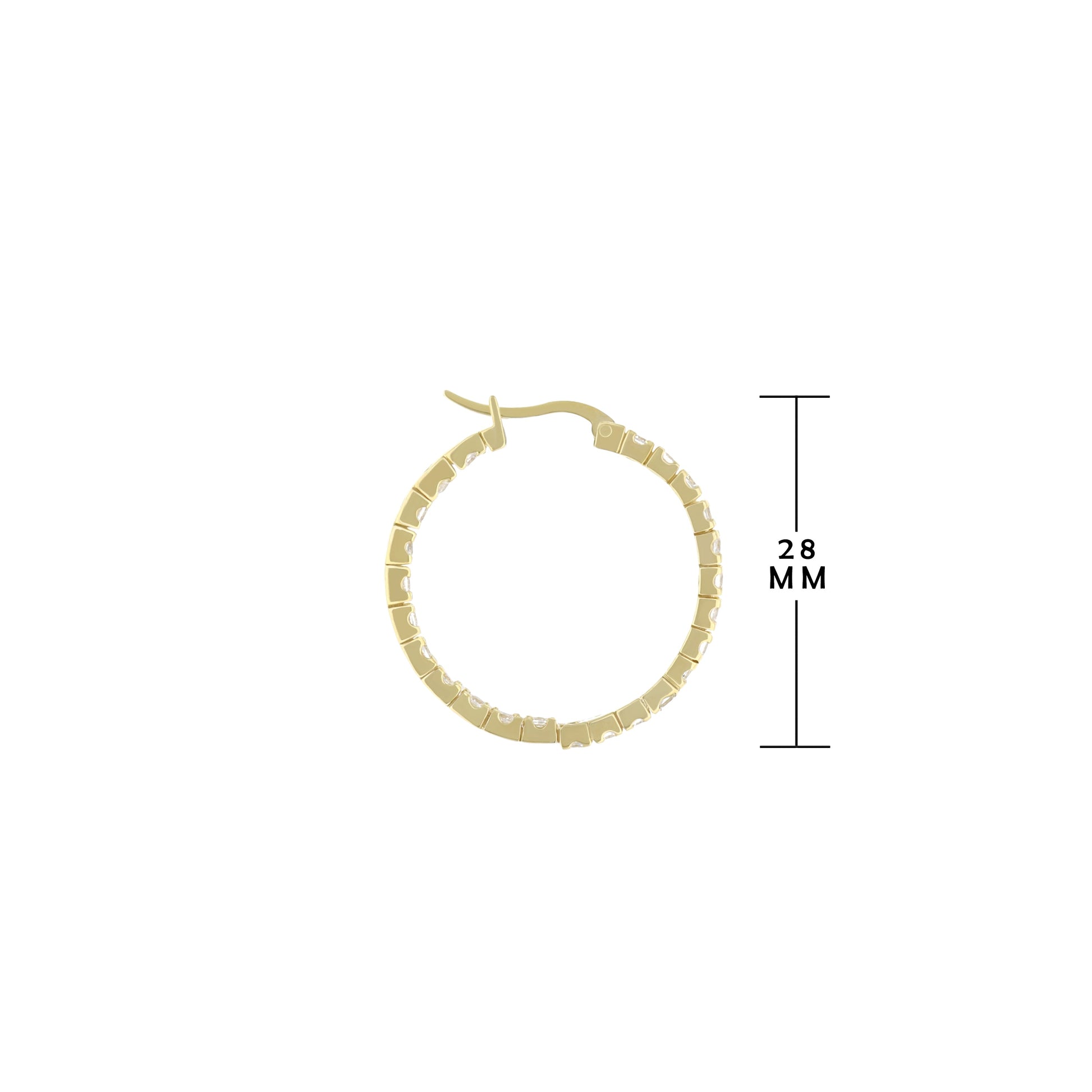 Pave hoop earrings by Lauren G Adams, gold-tone metal with pave detailing on Tampa Home & Garden Store