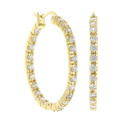Pave Hoop Earrings gold-tone with clear stones by Lauren G Adams from Collections on Tampa Home & Garden Store