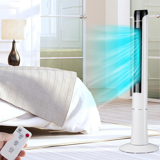 Portable 48 Inches Tower Fan with Remote Control-White - Tampa Home & Garden Store