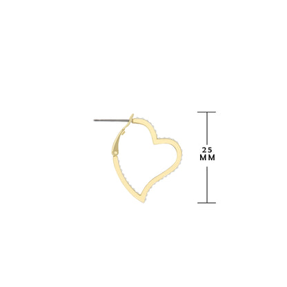 Heart Earrings by Lauren G Adams, gold-tone hoop with pavé edge on Tampa Home & Garden Store