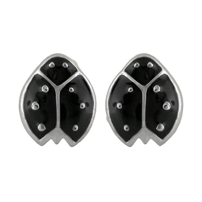 Pair of Lady Poof Earrings 925 silver with black onyx inlay by Lauren G Adams on Tampa Home & Garden Store