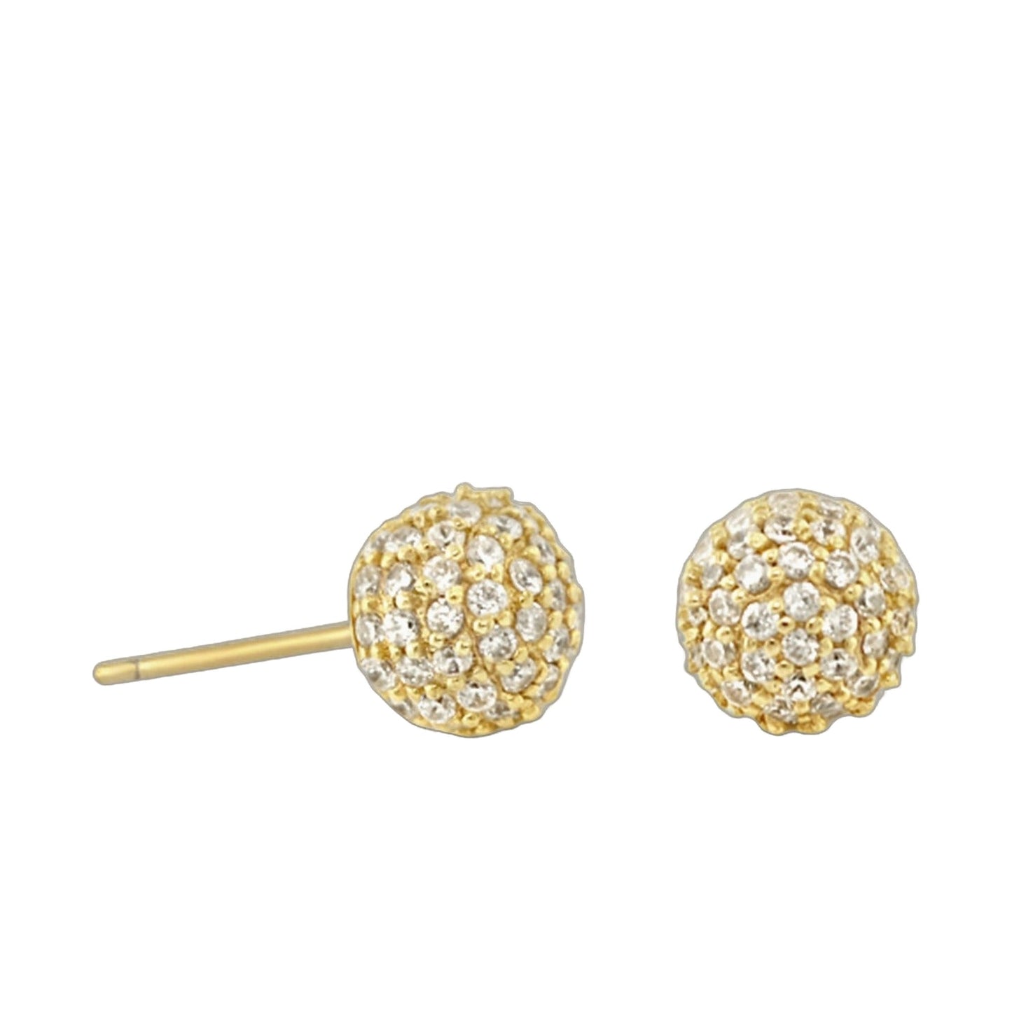 Glamour Pave .925 Earrings by Lauren G Adams, gold-tone pavé crystal stud pair on Tampa Home & Garden Store