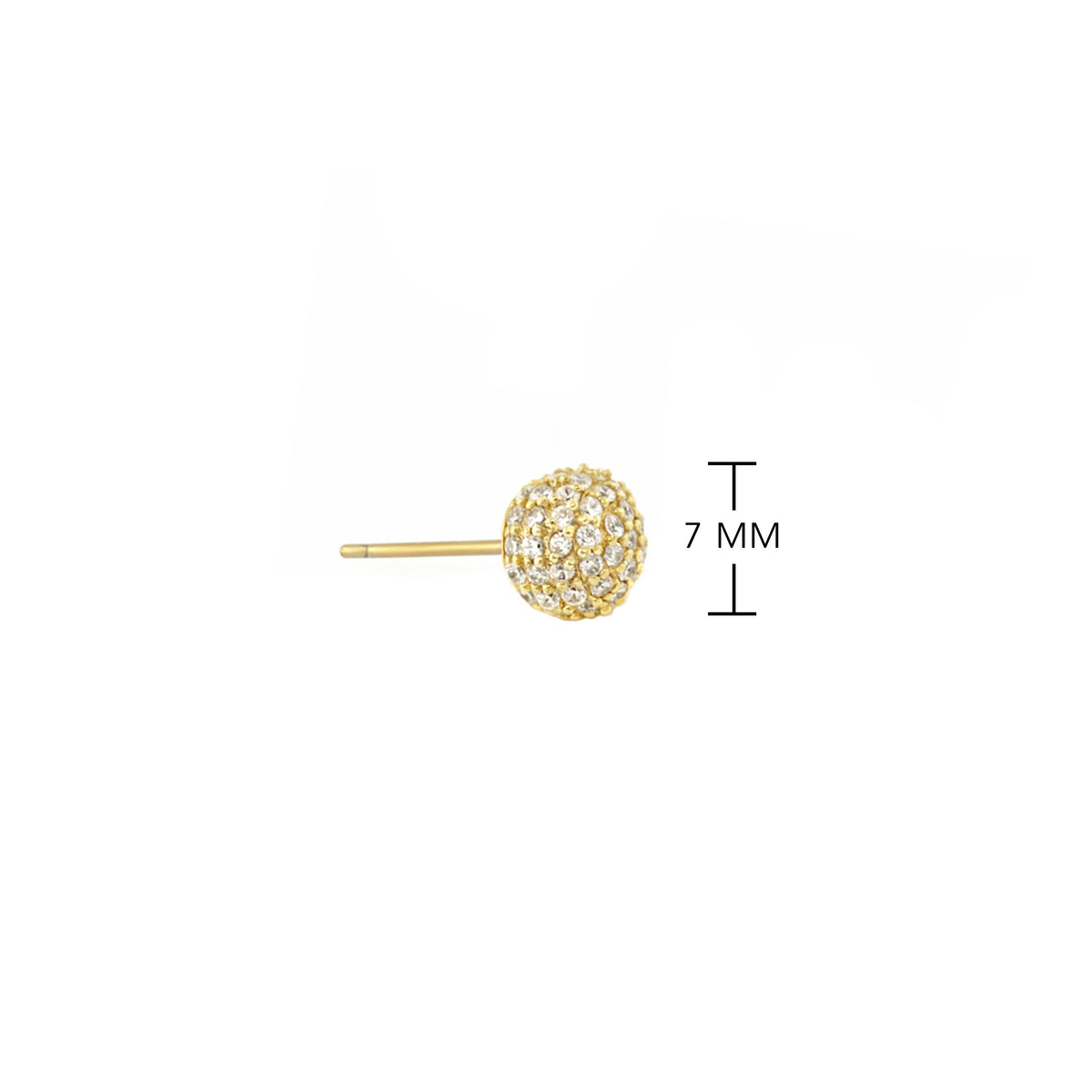 Glamour Pave .925 earrings, gold-tone pave crystal sphere studs by Lauren G Adams on Tampa Home & Garden Store