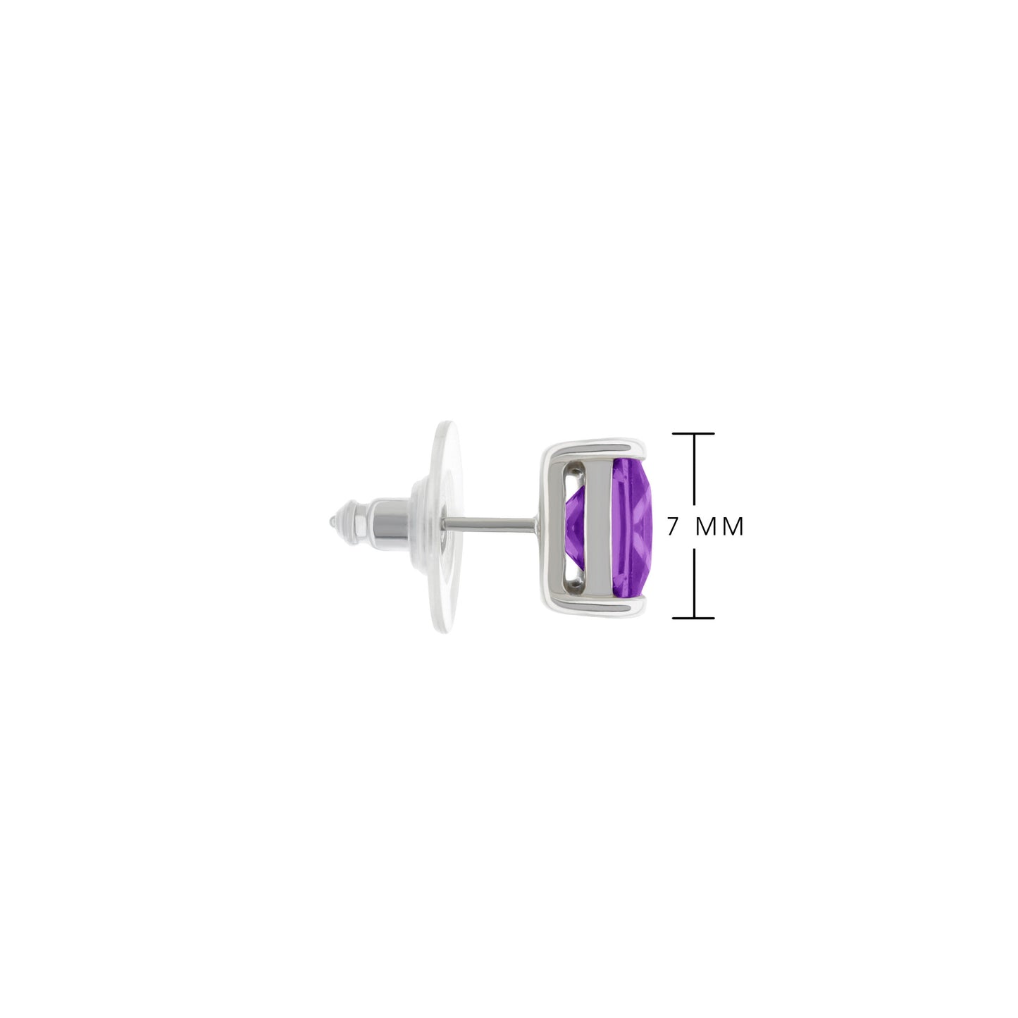 1.3 Carat Purple Cubic Zirconia Stud Earrings