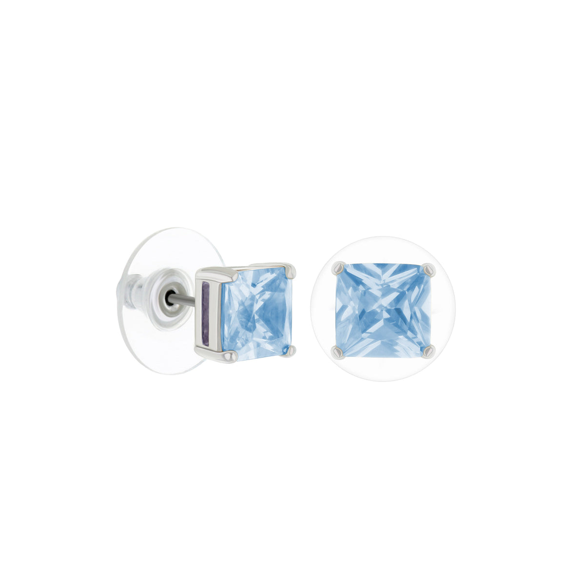 1.3 Carat Purple Cubic Zirconia Stud Earrings