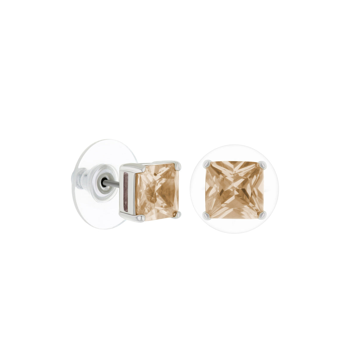 1.3 Carat Purple Cubic Zirconia Stud Earrings