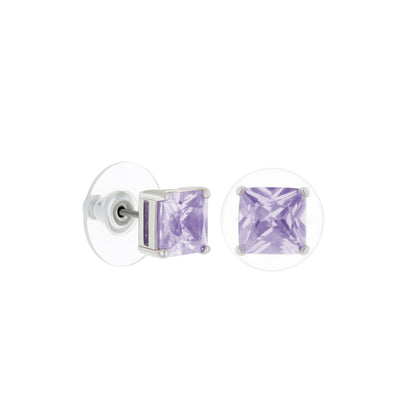 1.3 Carat Purple Cubic Zirconia Stud Earrings
