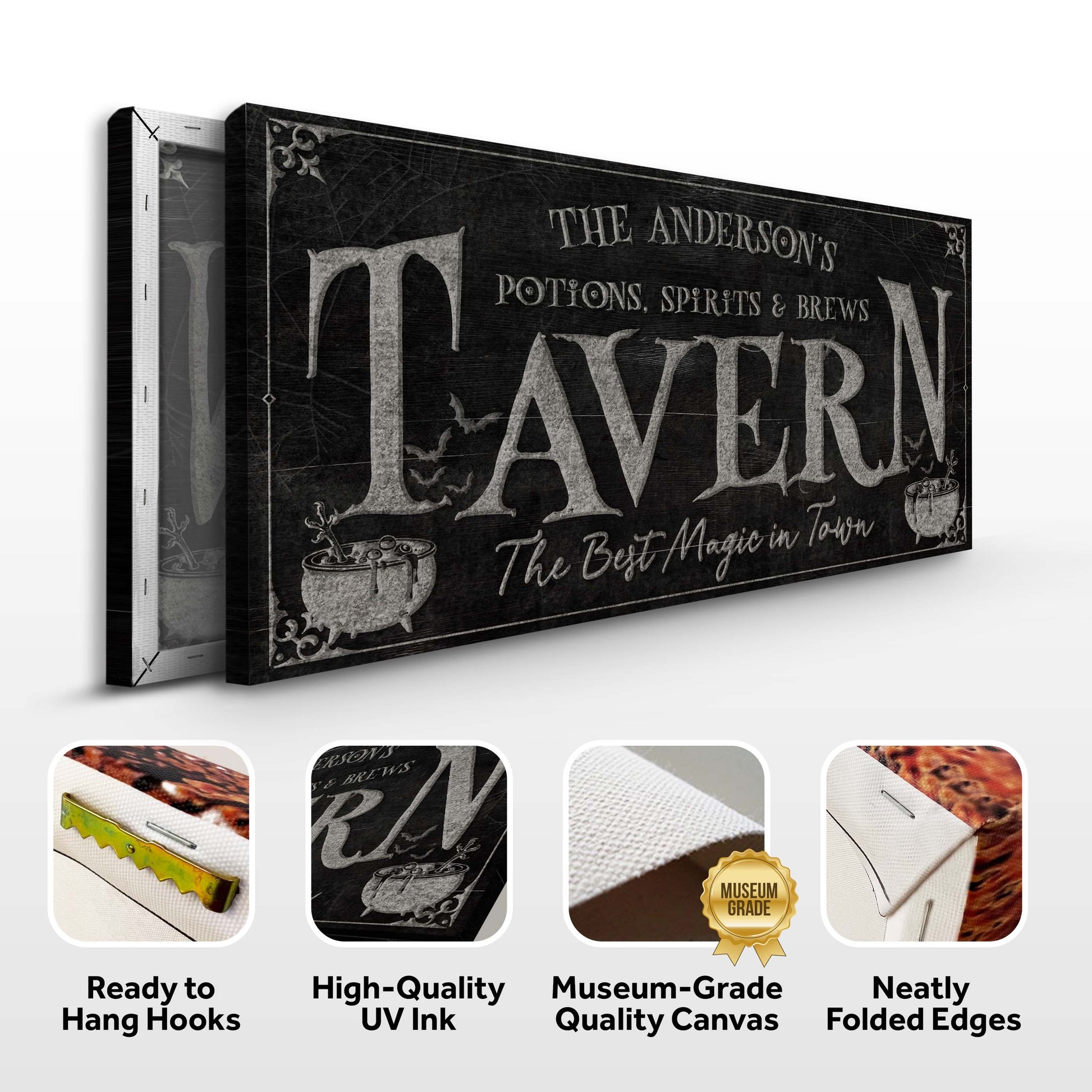 Canvas sign Potions, Spirits & Brews Tavern Halloween by Tailored Canvases on Tampa Home & Garden Store